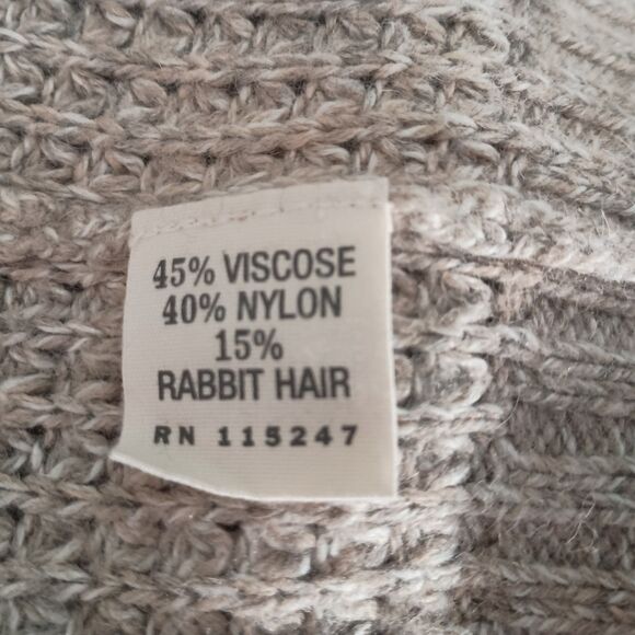 RUEHL No.925 Cardigan Duster Womens Large Rabbit Hair Blend Sleeveless Open Long - Picture 4 of 4